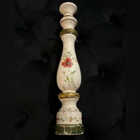 VTG Cottagecore Wood Pepper Grinder Patina Handpainted Country Cottagecore 90’s - Picture 1 of 12